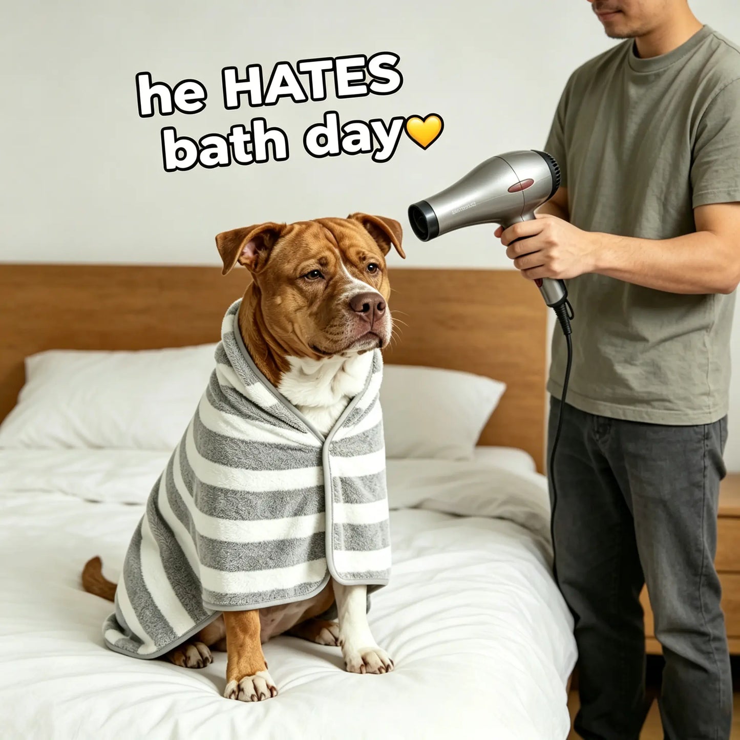 Super Absorbent Quick Dry Dog Bathrobe - Soft and Warm Towel Wrap for All Dog Sizes, Ideal for Post-Bath Drying and Grooming