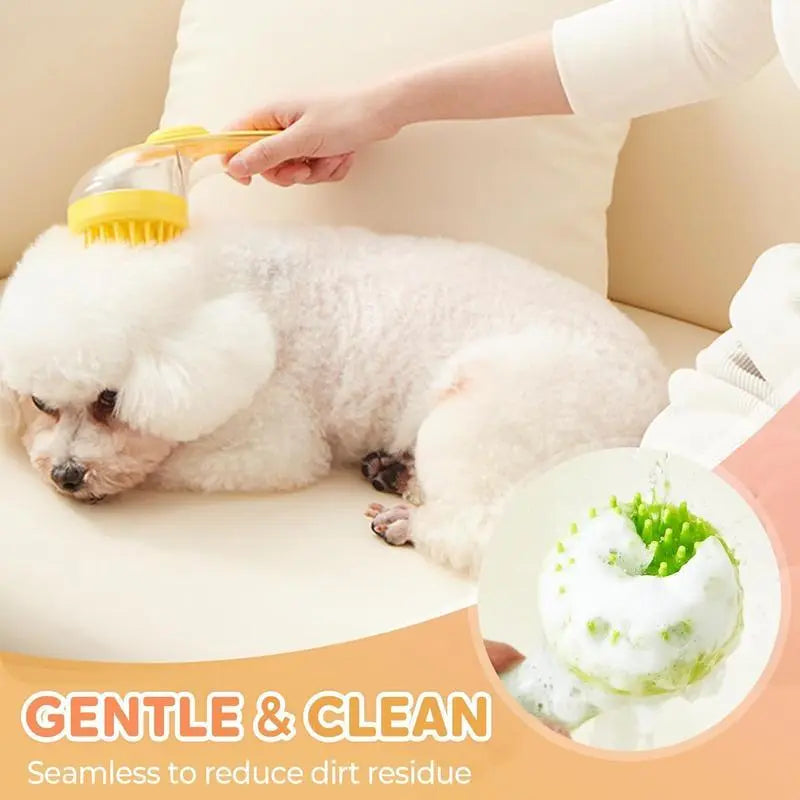 2026 Professional 2-in-1 Pet Bath and Grooming Brush with Integrated Shampoo Dispenser for Effortless Bathing and Massage for Dogs and Cats with Long or Short Hair