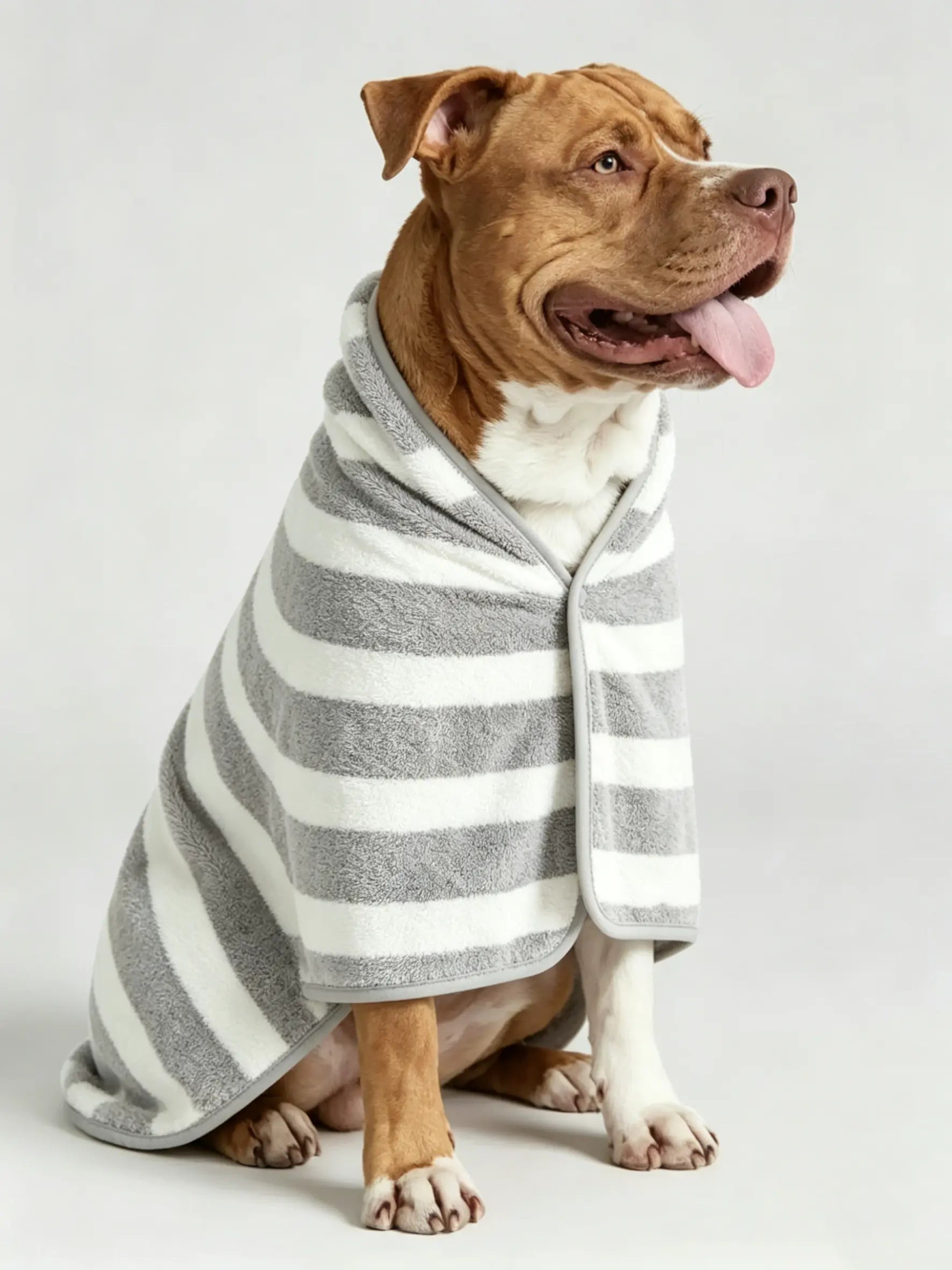 Super Absorbent Quick Dry Dog Bathrobe - Soft and Warm Towel Wrap for All Dog Sizes, Ideal for Post-Bath Drying and Grooming