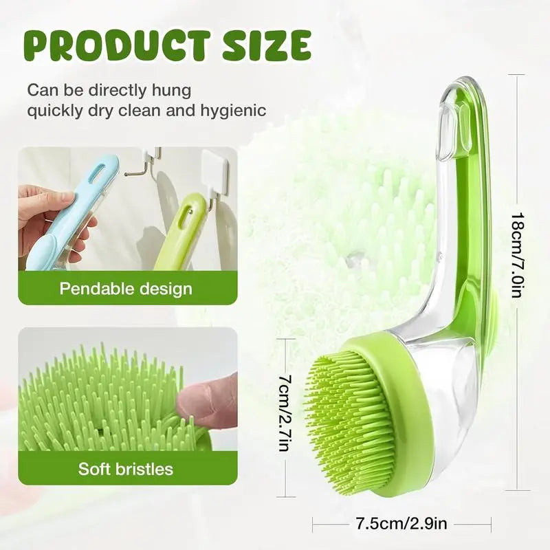 2026 Professional 2-in-1 Pet Bath and Grooming Brush with Integrated Shampoo Dispenser for Effortless Bathing and Massage for Dogs and Cats with Long or Short Hair