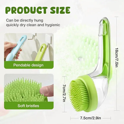 2026 Professional 2-in-1 Pet Bath and Grooming Brush with Integrated Shampoo Dispenser for Effortless Bathing and Massage for Dogs and Cats with Long or Short Hair