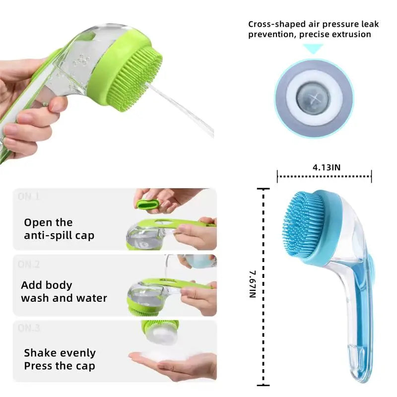 2026 Professional 2-in-1 Pet Bath and Grooming Brush with Integrated Shampoo Dispenser for Effortless Bathing and Massage for Dogs and Cats with Long or Short Hair