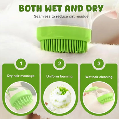 2026 Professional 2-in-1 Pet Bath and Grooming Brush with Integrated Shampoo Dispenser for Effortless Bathing and Massage for Dogs and Cats with Long or Short Hair